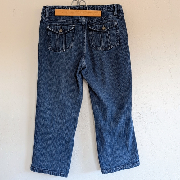 Liz Claiborne Deep Indigo Cropped Jeans - Picture 3 of 9